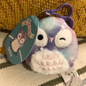 NWT 3.5" Squishmallows Clip Pastel Owl "Solina"